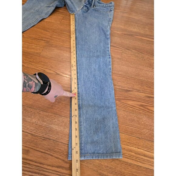 Oliveo MYOJ Womens Jeans Handmade 29W x 33L Ultra Low Rise Straight Leg READ - Picture 9 of 14